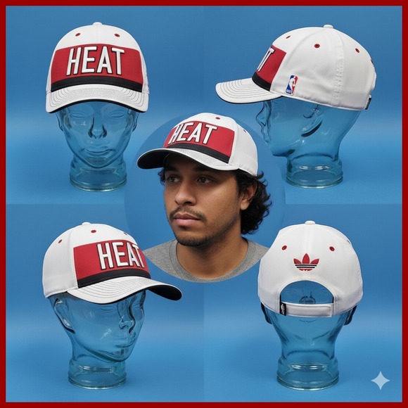Miami Heat Hardwood Classics Adidas NBA Snapback Hat Cap L XL Mens Basketball - Picture 1 of 11